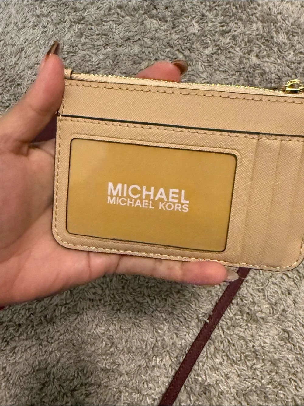 Michael Kors Plum Saffiano Leather Crossbody with Gold Hardware